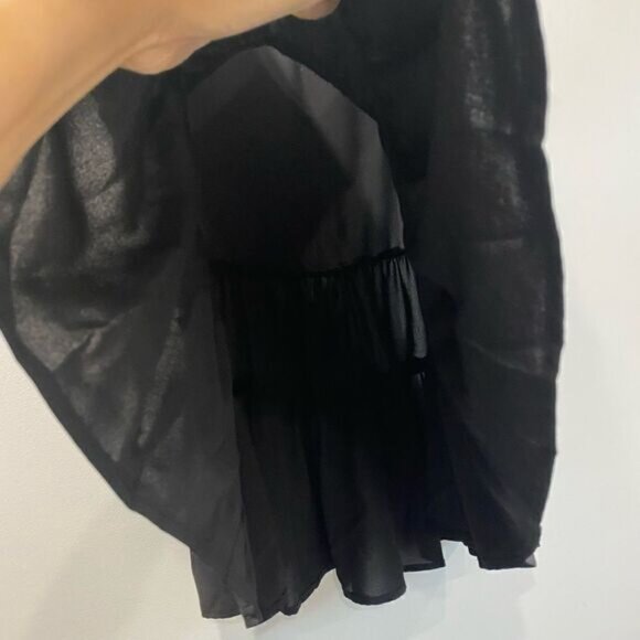 Shein Ruffled Sleeveless Black Sheer Top - Picture 2 of 4